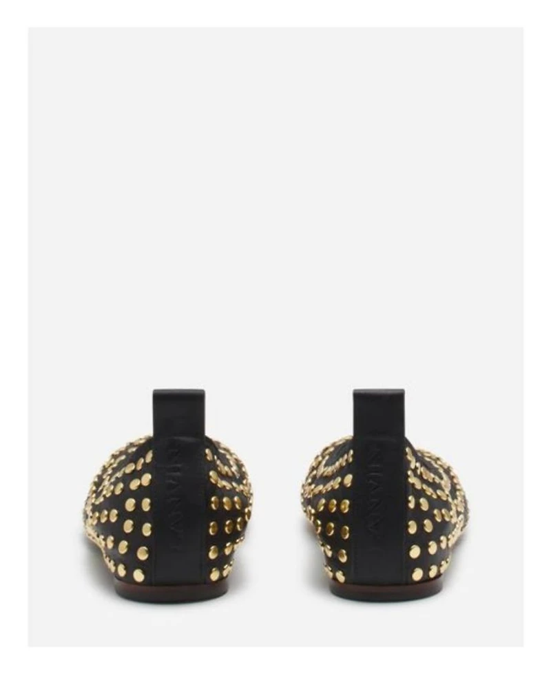 Women's The Leather Ballerina Flat With Studs