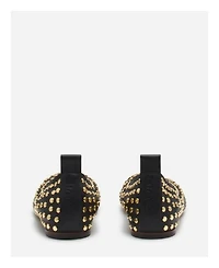 Women's The Leather Ballerina Flat With Studs