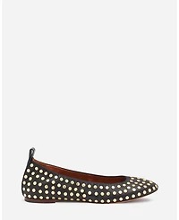 Women's The Leather Ballerina Flat With Studs