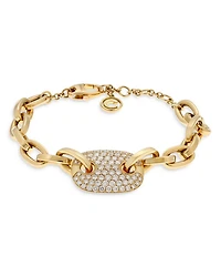 18K Yellow Gold Pavé Diamond Station Link Bracelet - Exclusive
