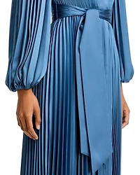 Nadie Solid Pleated Maxi Dress