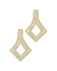 Amina Cubic Zirconia Drop Earrings in 14K Gold Plated