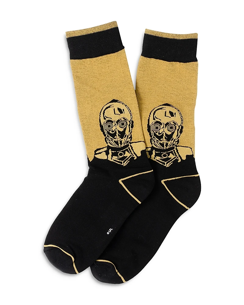 Cufflinks Inc C-3PO Black Dress Socks