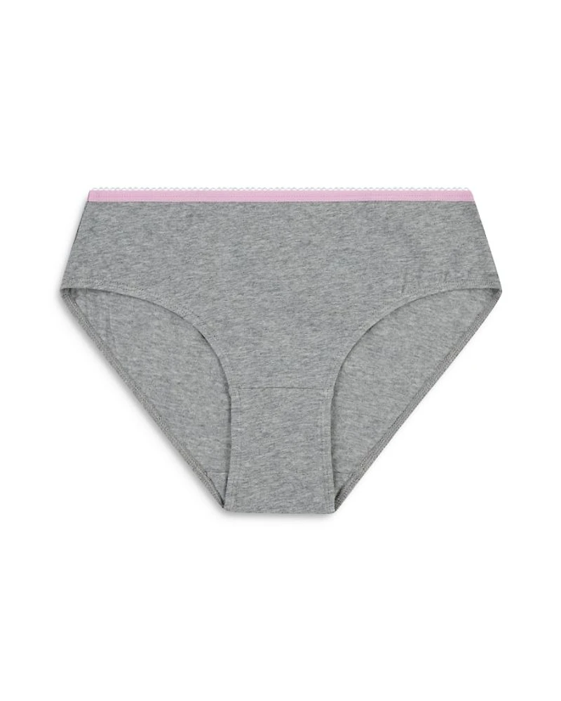 Girls' Cotton Stretch Jersey Bikini Briefs, Pack of 5 - Big Kid
