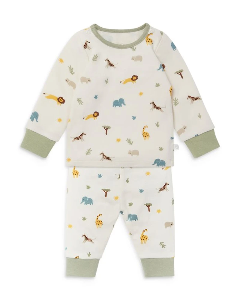 Unisex Safari Print Pajama Set - Baby
