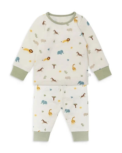 Unisex Safari Print Pajama Set - Baby