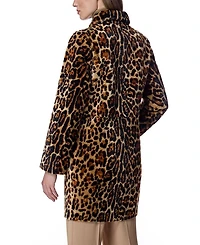 Animal Print Shearling Coat