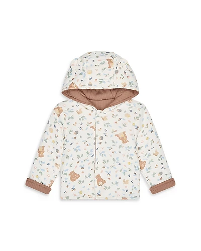 Mori Unisex Bear Print Reversible Hooded Jacket - Baby