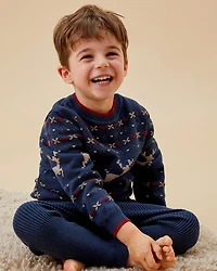 Unisex Reindeer Fair Isle Sweater - Baby