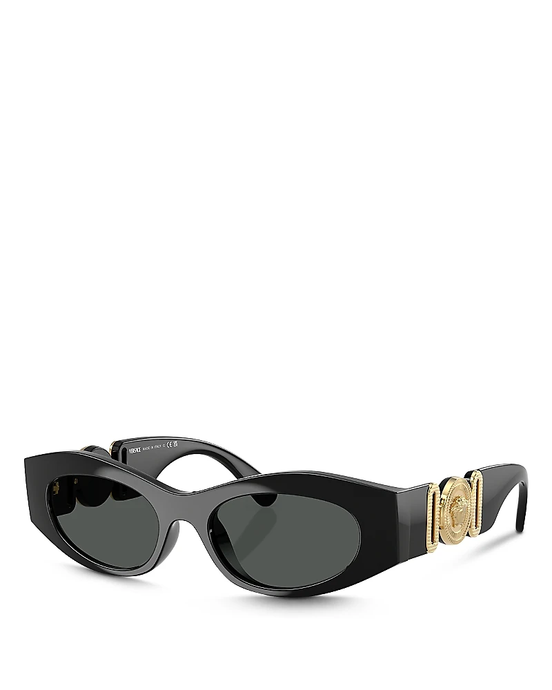 Versace Medusa Biggie Oval Sunglasses, 51mm