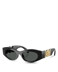 Versace Medusa Biggie Oval Sunglasses, 51mm