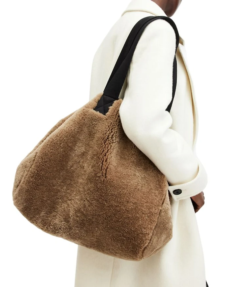 Izzy Shearling Leather Tote
