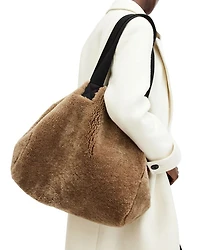 Izzy Shearling Leather Tote