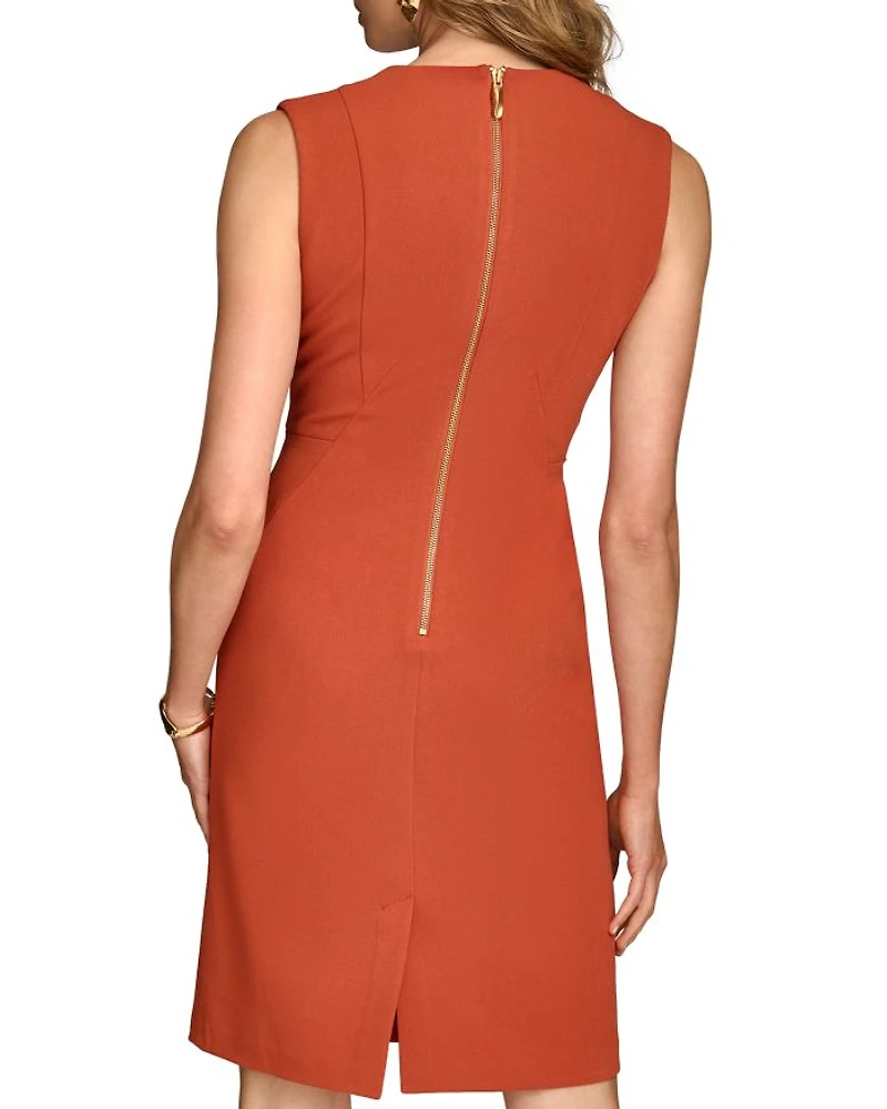 Jewel Neck Sleeveless Dress