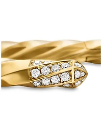 Cable Edge® Bracelet in 18K Yellow Gold with Diamonds, 5.5mm