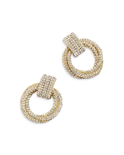 Arabella Pavé Doorknocker Drop Earrings
