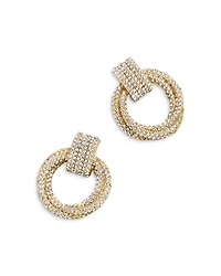 Arabella Pavé Doorknocker Drop Earrings