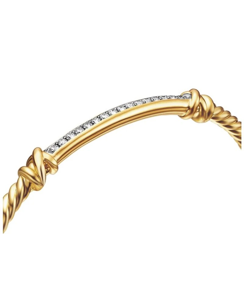 Petite Helena Two Station Wrap Bracelet 18K Yellow Gold with Diamonds