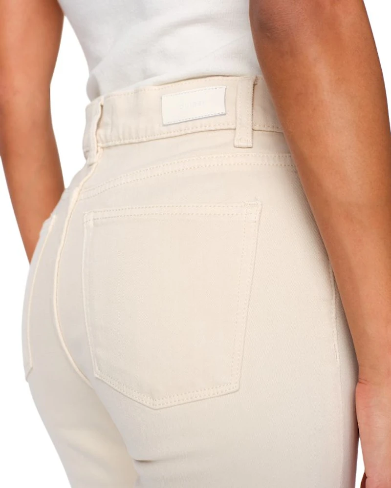 Patti High Rise Straight Jeans Ecru