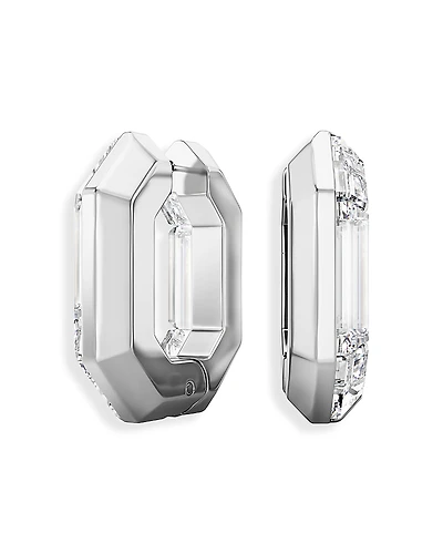 Swarovski Lucent Crystal Octagon Hoop Earrings