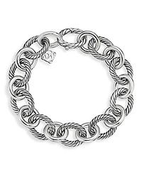 Oval Link Chain Bracelet Sterling Silver, 12mm