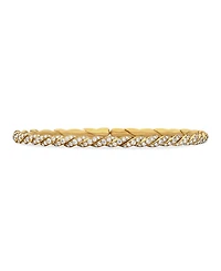 Sculpted Cable Flex Bracelet in 18K Yellow Gold with Diamonds, 3.5mm