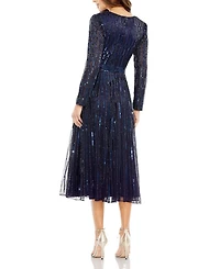 Long Sleeve Tea Length Dress