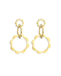 Cadar 18K Yellow Gold Bloom Trio Unity Flower Drop Earrings