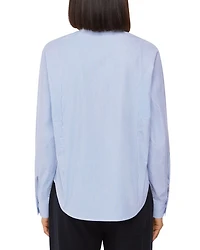 Striped Grandad Collar Shirt