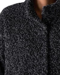 High Collar Boxy Long Sleeve Coat