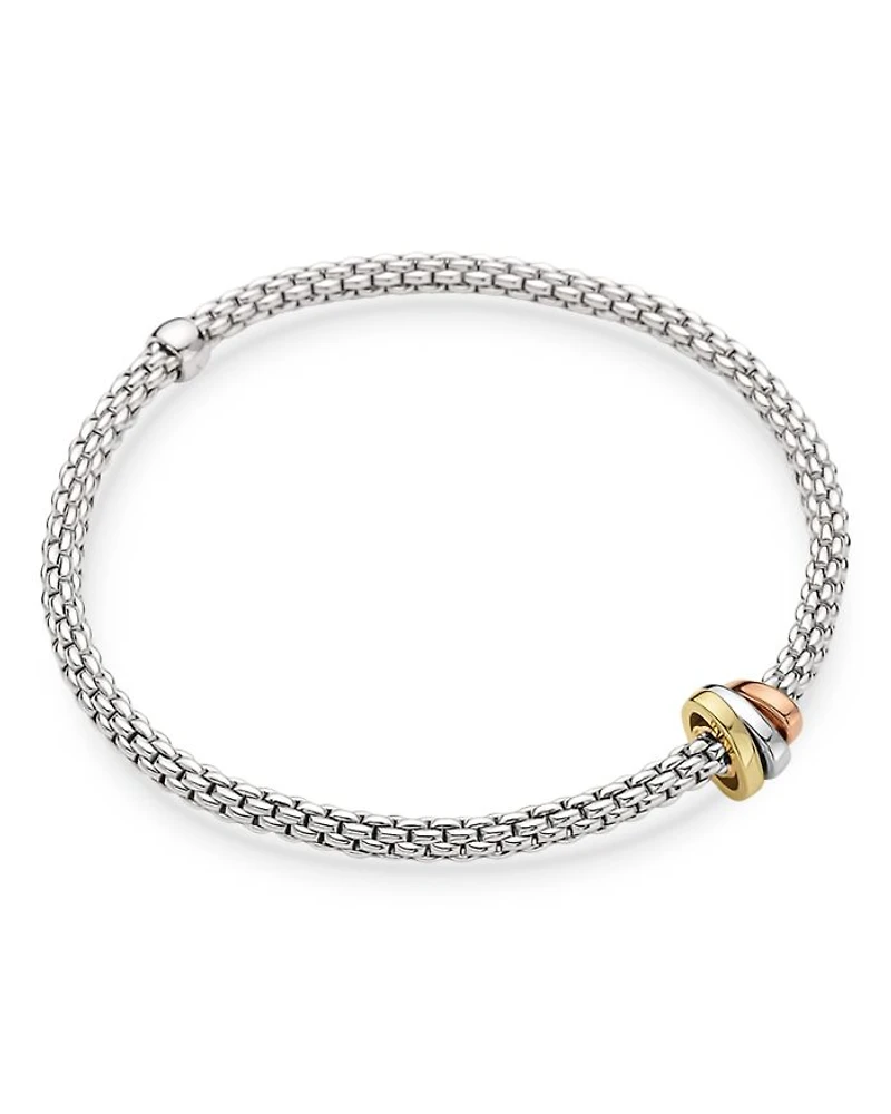 18K Yellow, White & Rose Gold Prima Flex'it Bracelet