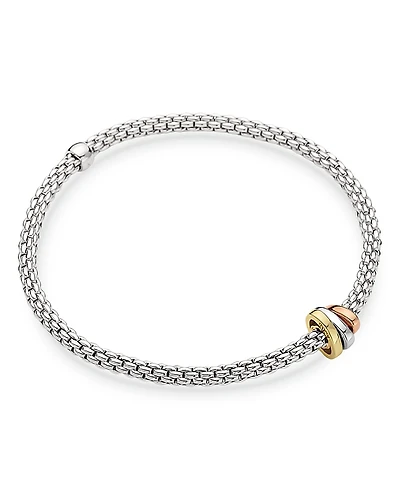 Fope 18K Yellow, White & Rose Gold Prima Flex'it Bracelet
