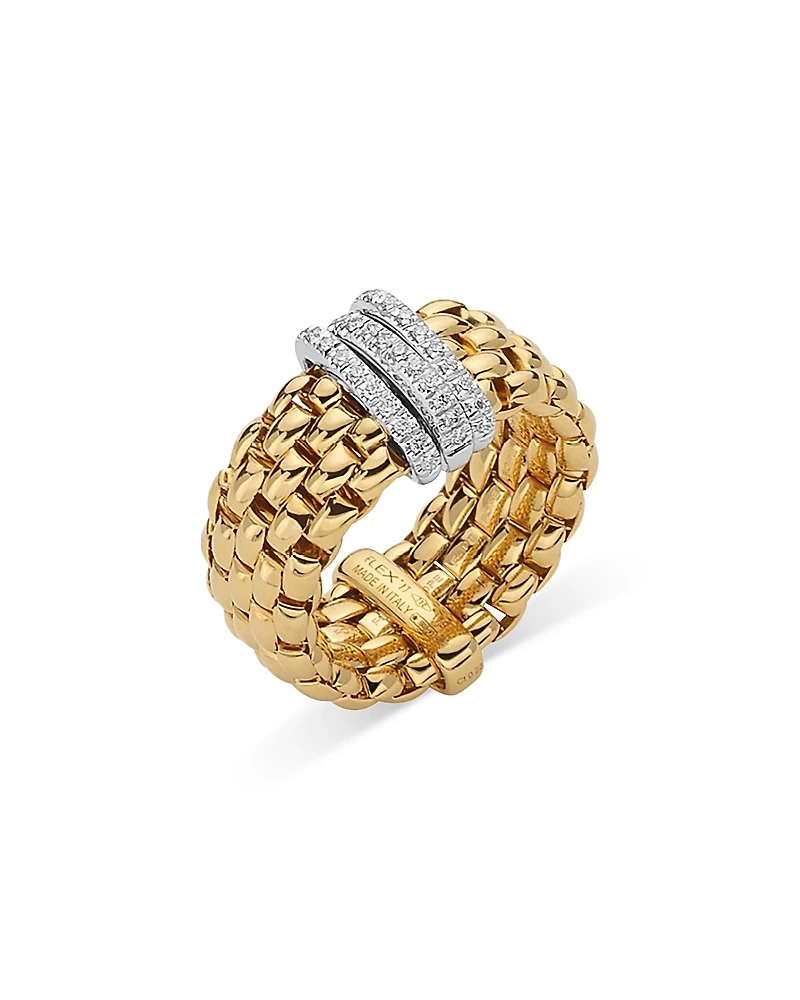 Fope 18K Yellow Gold Panorama Flex'it Ring