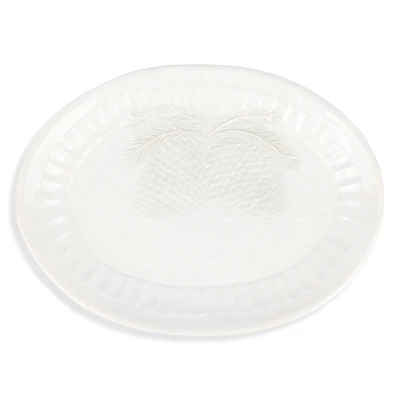 Vietri Pietra Natale Pinecone Small Oval Platter