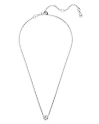Imber Crystal Pendant Necklace in Rhodium Plated, 14.87"-16.87"