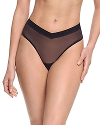 Mesh High Cut Thong Panties