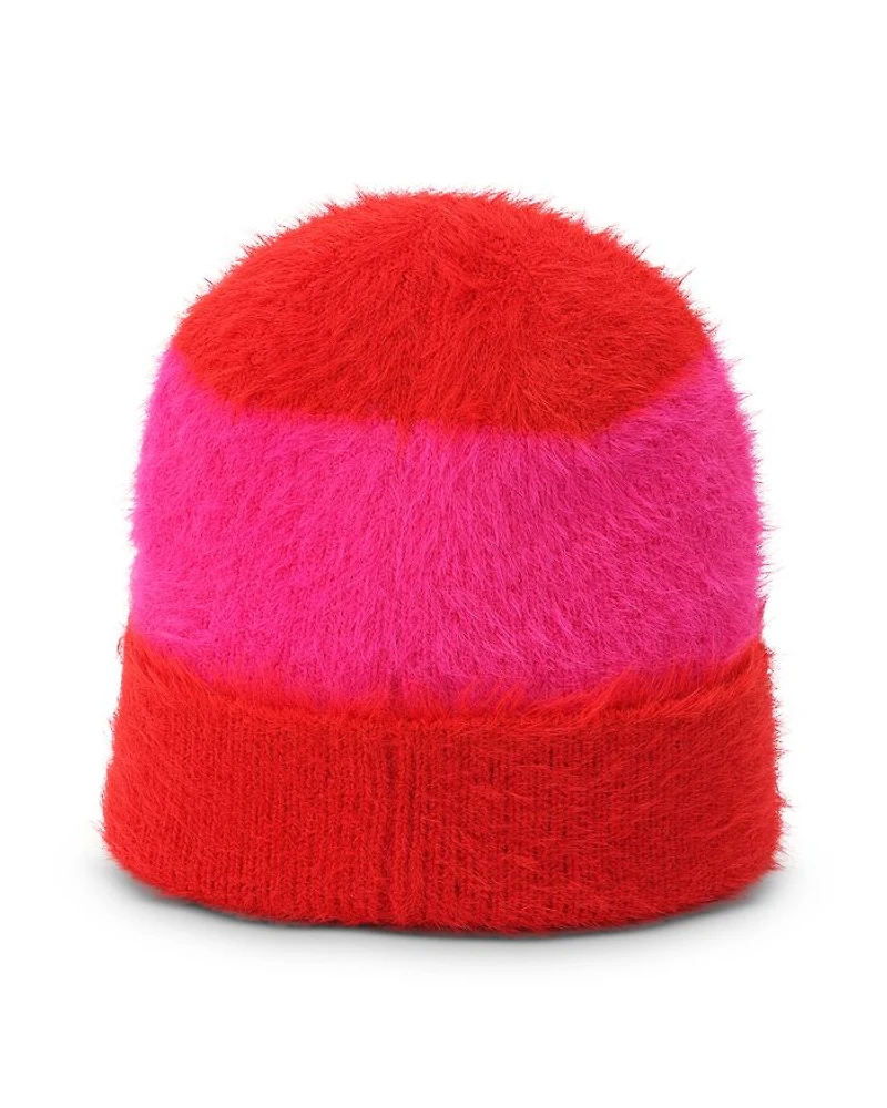 Awning Stripe Fuzzy Beanie