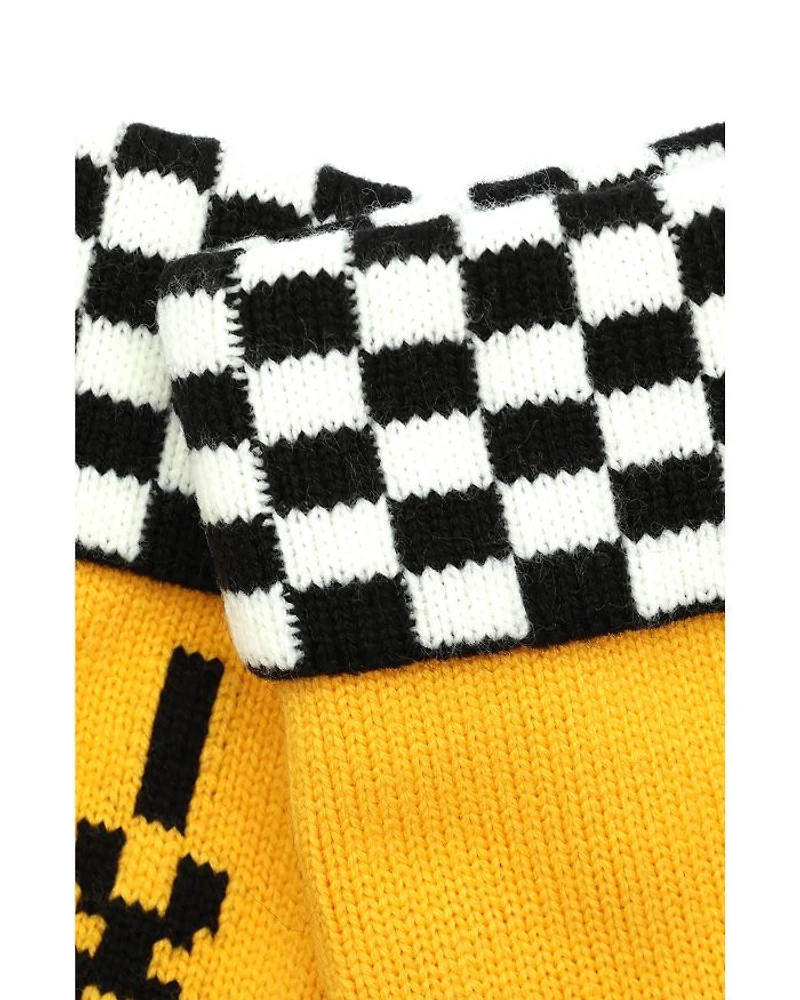 Taxi Checkerboard Mittens