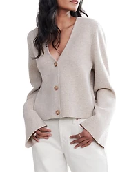 Chelsea Wool & Cashmere V Neck Cardigan