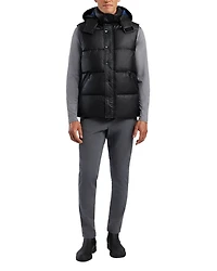 Chiswell Nylon Quilted Removable Hood Full Zip Puffer Vest