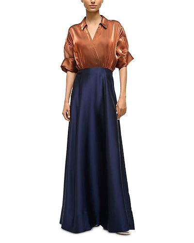 Staud Shubert Color Blocked Dress