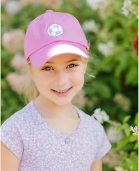 Girls' Soccer Bow Baseball Hat in Magenta - Little Kid
