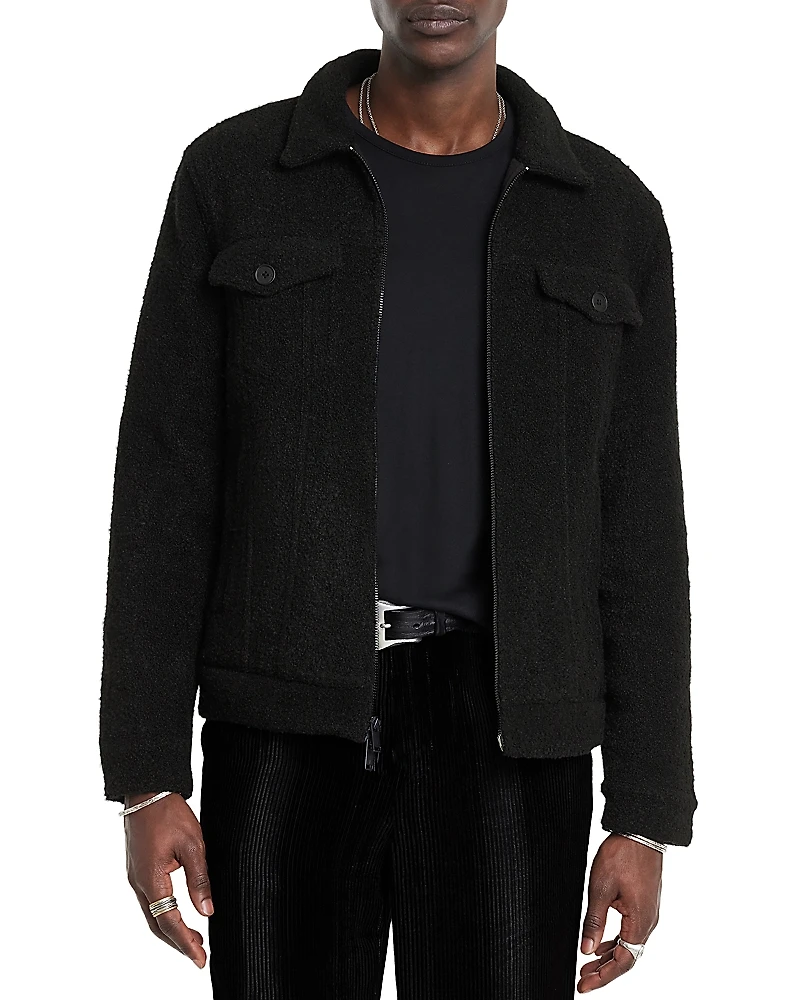 John Varvatos Cynder Regular Fit Boucle Trucker Jacket