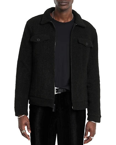 John Varvatos Cynder Regular Fit Boucle Trucker Jacket