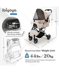Evolution Speedy Fold Pet Buggy, Best Foldable Dog-Cat Pet Stroller, 4-Wheel Medium Dog Buggy