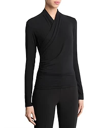 Fixed Wrap Long Sleeve Top