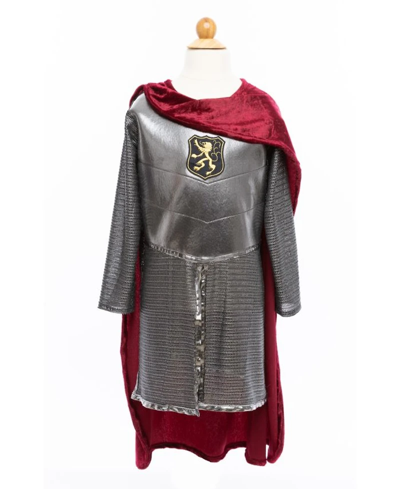 Silver Tone Knight with Cape Costume - Ages 5-6 Years