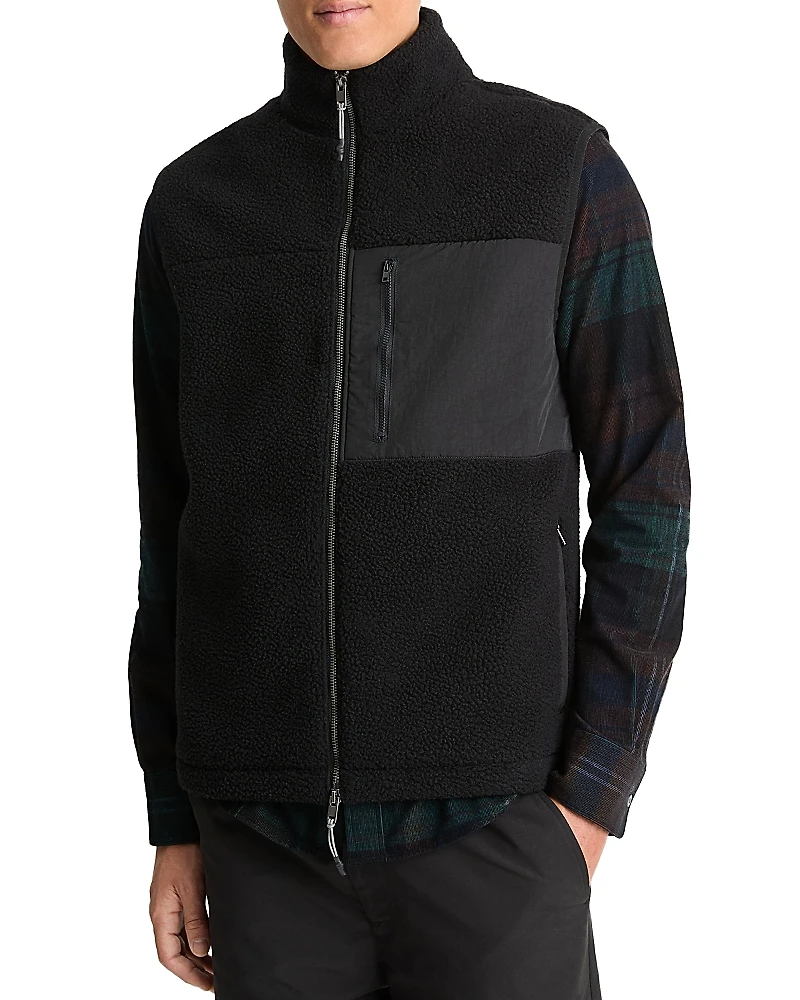 Vince Teddy Fleece Full Zip Vest
