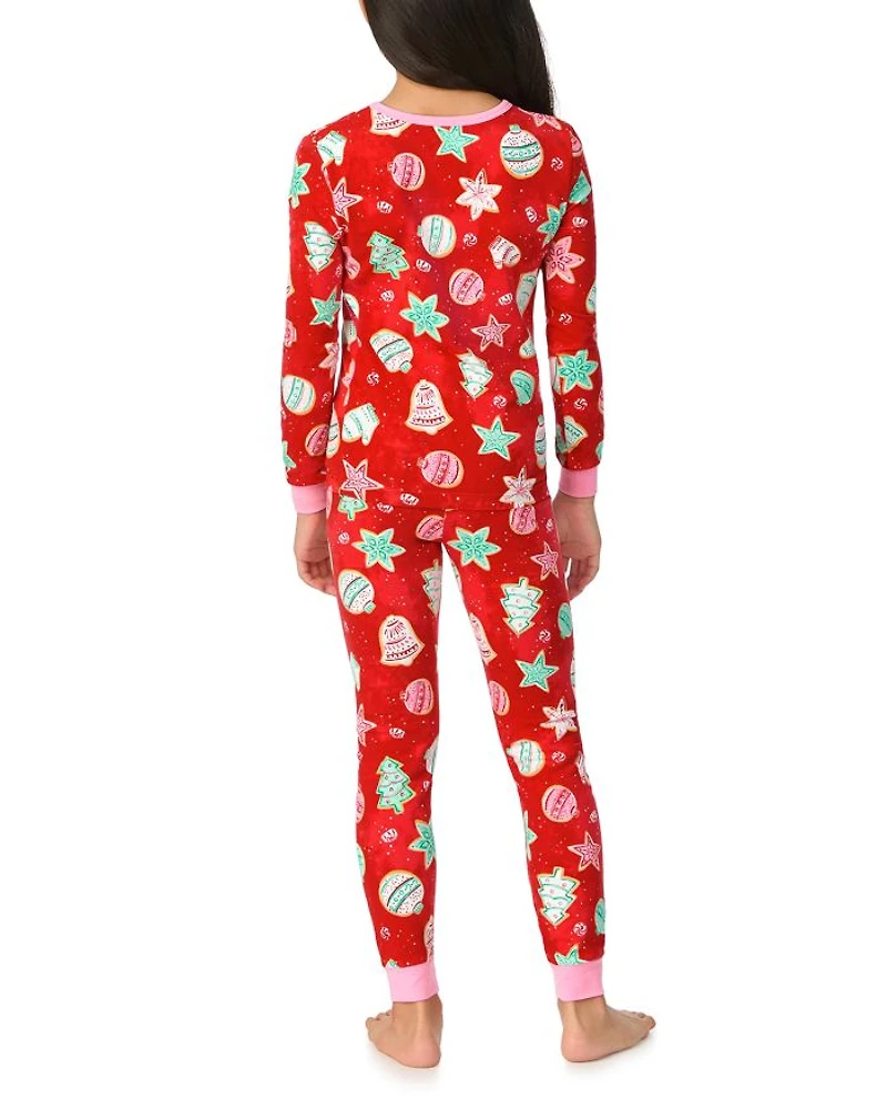 Unisex Christmas Printed Long Sleeve Pajama Set - Little Kid, Big Kid