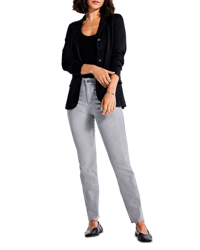 Mid Rise Straight Ankle Jeans Mercury